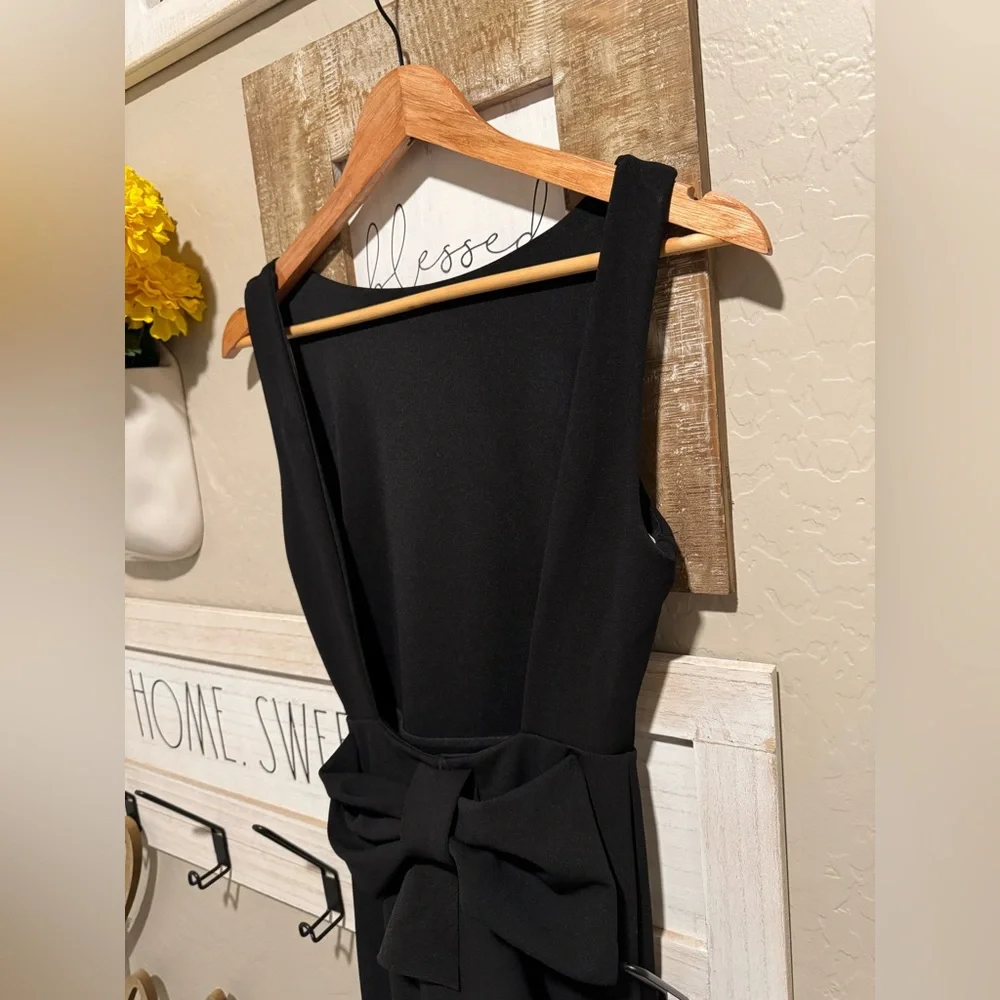 Lulus Exquisite Refinement Black Backless Bow Ruffled Maxi Dress - Picture 7 of 13